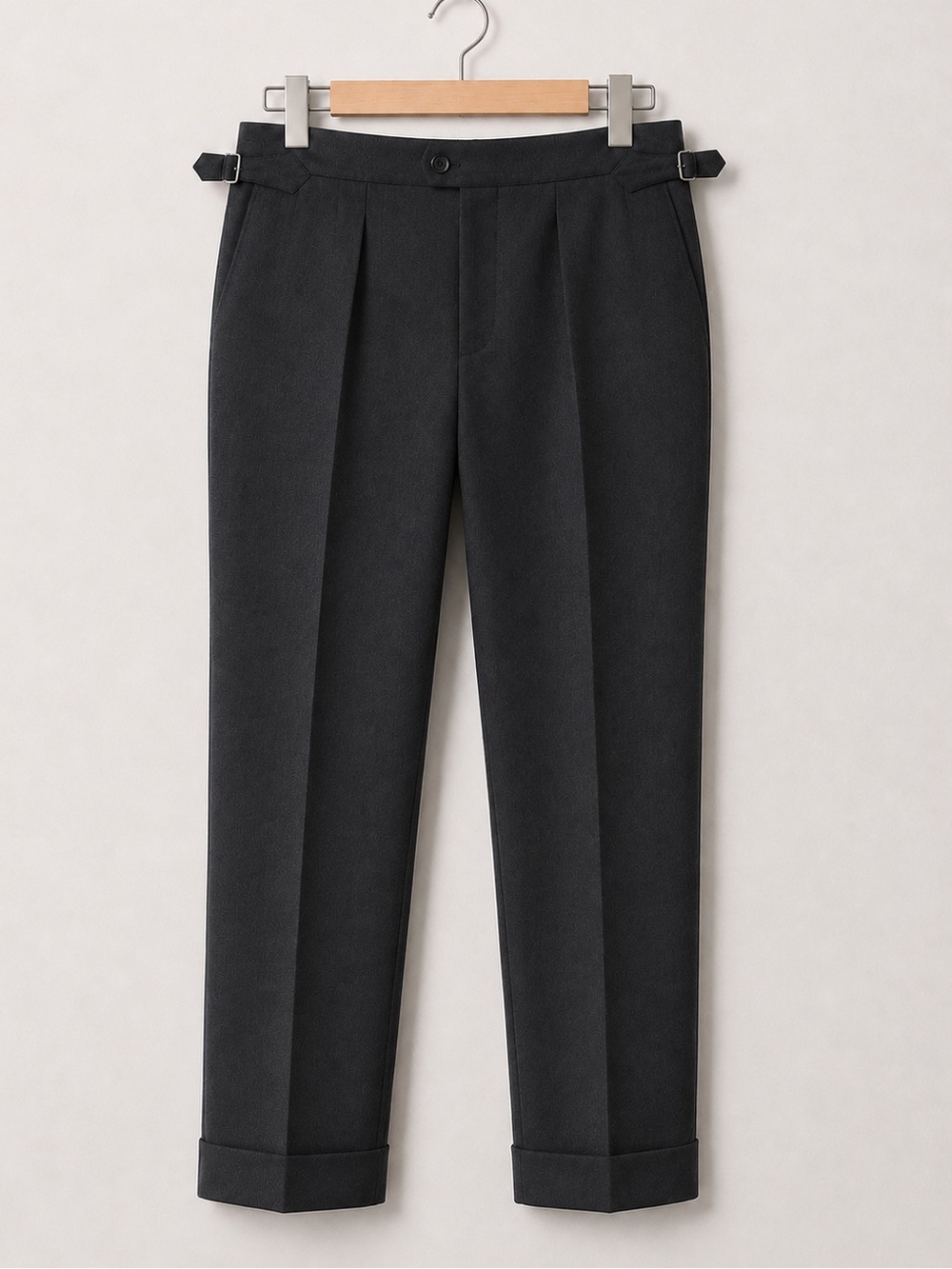 Jos.A.Bank Tailored Fit Dress Pants 36x32 Comfort Stretch Gray cuffed Flat Front